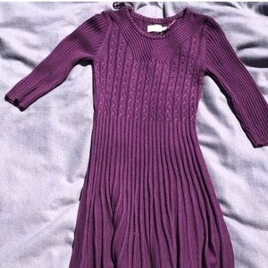 purple knit dress